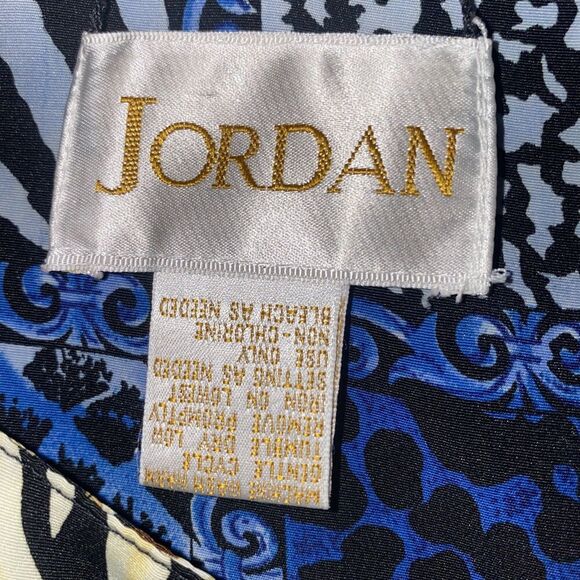 Jordan 90s Y2K Reversible Sleeveless Boat Neck Top Animal Print Floral Large - Picture 5 of 7